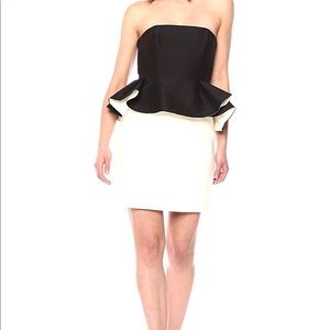 NWT Halston Heritage Colorblock Peplum Dress